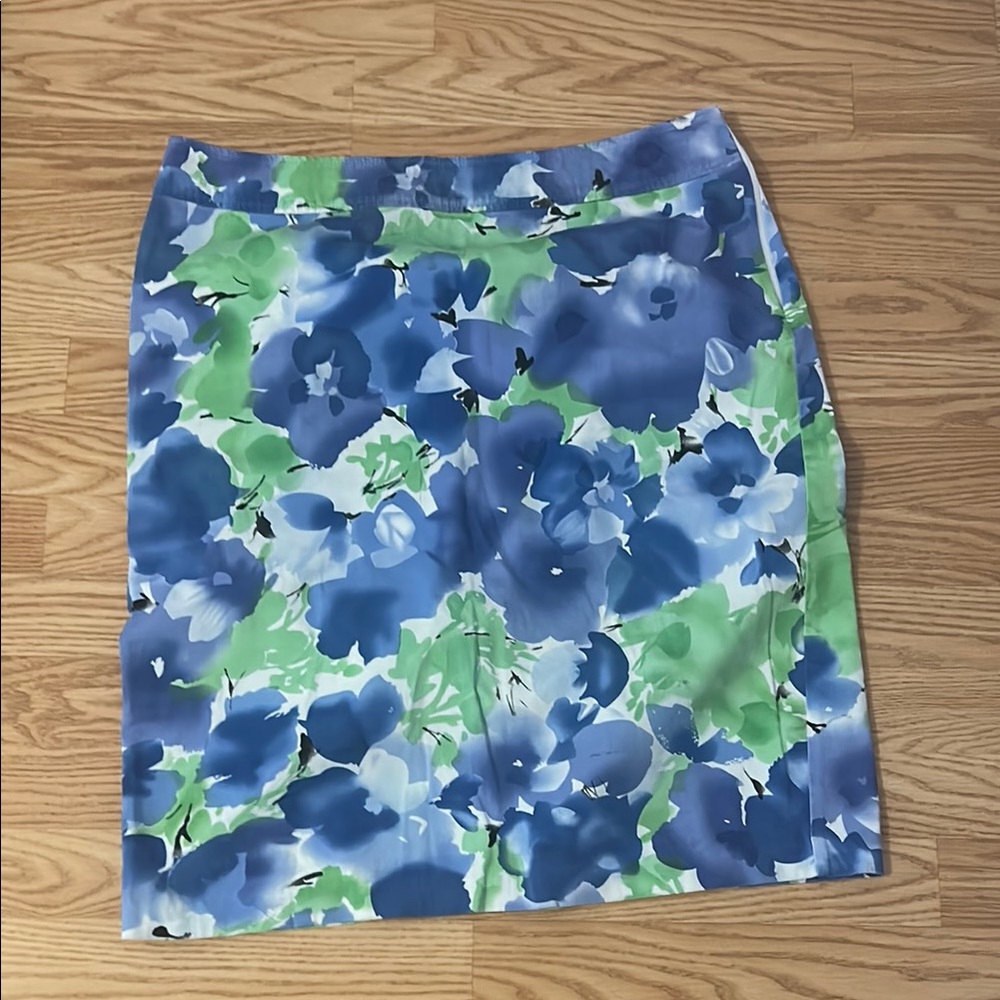 Sunny Leigh Blue Knee-Length Pencil Skirt Resort Wear